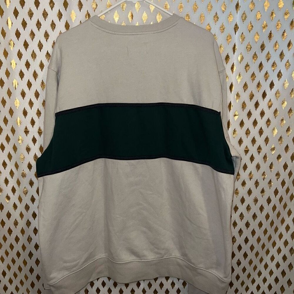 Goodfellow & co. lightweight Green tan stripe sweatshirt size XXL - Picture 5 of 6